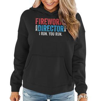 Fireworks Director Funny 4Th Of July Women Hoodie Graphic Print Hooded Sweatshirt - Thegiftio UK