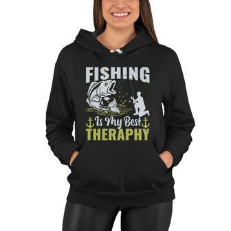 Fishing Is My Best Therapy Women Hoodie - Monsterry