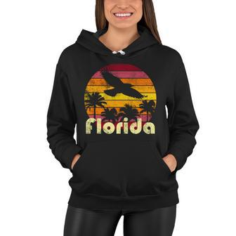 Florida Retro Sunset Women Hoodie - Monsterry