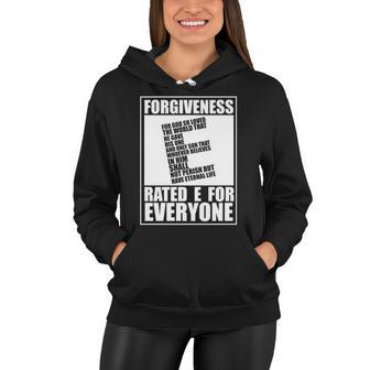 Forgiveness Rated E For Everyone Women Hoodie - Monsterry