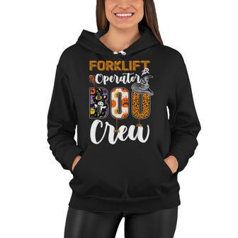 Forklift Operator Boo Crew Ghost Funny Halloween Matching Women Hoodie - Seseable
