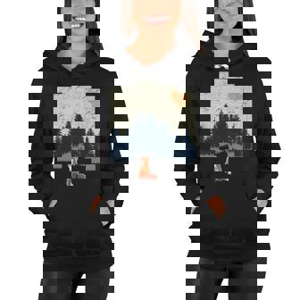 Fox Distorted Forrest Women Hoodie - Monsterry