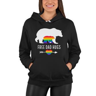 Free Dad Hugs Proud Lgbt Dad Gay Lesbian Dad Proud Lgbt Dad Gift Women Hoodie - Monsterry CA