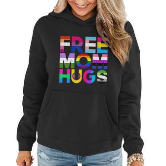 Free Mom Hugs Gift Rainbow Lgbtq Lgbt Pride Month Gift Women Hoodie - Thegiftio UK