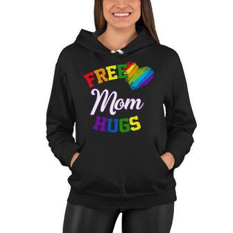 Free Mom Hugs Lgbt Gay Pride Heart Women Hoodie - Monsterry UK