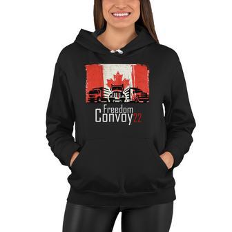 Freedom Convoy 22 Canada Truckers Women Hoodie - Monsterry