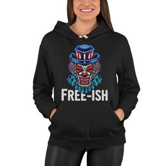 Freeish Skull Cute Funny 4Th Of July Independence Day Plus Size Graphic Shirt Women Hoodie - Monsterry AU