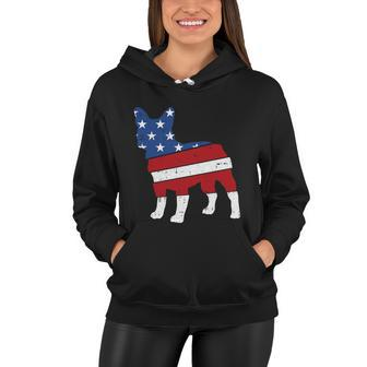 French Bulldog 4Th Of July Cute Frenchie American Flag Dog Women Hoodie - Monsterry AU