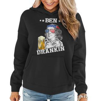 Funny 4Th Of July Ben Drankin American Women Hoodie Graphic Print Hooded Sweatshirt - Thegiftio UK