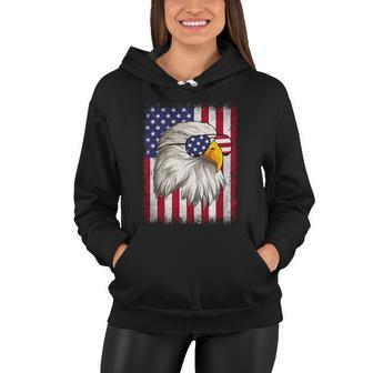 Funny 4Th Of July Usa Flag American Patriotic Eagle V2 Women Hoodie - Monsterry