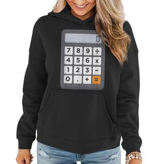 Funny Accountant Halloween Costume Outfit Math Calculator Women Hoodie Graphic Print Hooded Sweatshirt - Thegiftio UK