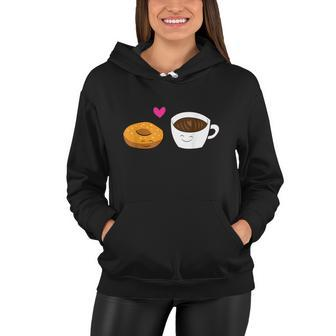 Funny Bagels And Coffee Breakfast Bagels Coffee Women Hoodie - Thegiftio UK