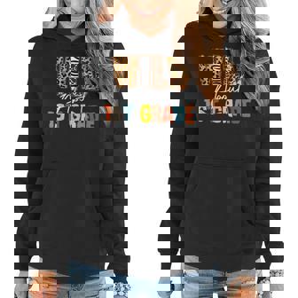 Funny Boho Leopard Wild About 1St Grade Students Women Hoodie - Thegiftio