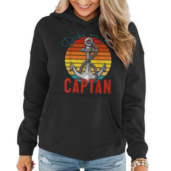 Funny Captain Wife Dibs On The Captain Vintage V2 Women Hoodie - Thegiftio UK