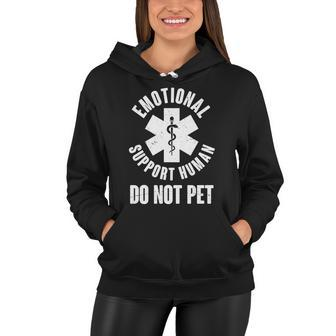 Funny Emotional Support Human Do No Pet Tshirt Women Hoodie - Monsterry DE