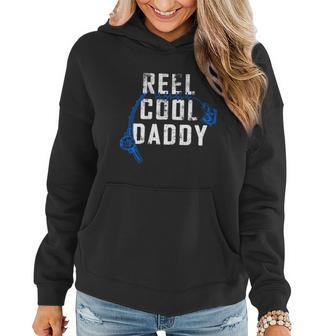 Funny Fathers Day Reel Cool Daddy Fishing Daddy Fishermen Funny Gift Graphic Design Printed Casual Daily Basic Women Hoodie - Thegiftio UK