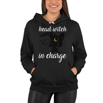Funny Halloween Head Witch In Charge Women Hoodie - Seseable