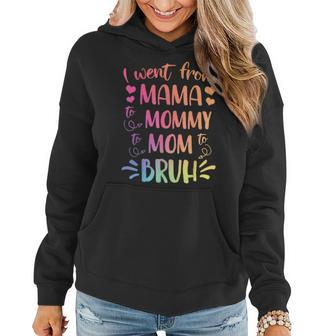 Funny Mama To Mommy Mom Bruh Happy Mothers Day Family V2 Women Hoodie Graphic Print Hooded Sweatshirt - Thegiftio UK