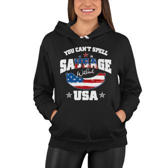 Funny You Cant Spell Sausage Without Usa Tshirt Women Hoodie - Monsterry