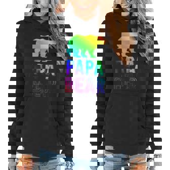 Gay Papa Bear Cute Gift Proud Dad Lgbtq Parent Lgbt Father Gift Women Hoodie - Thegiftio