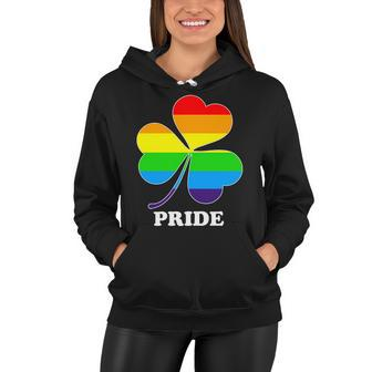 Gay Pride Cloverleaf Rainbow Tshirt Women Hoodie - Monsterry AU