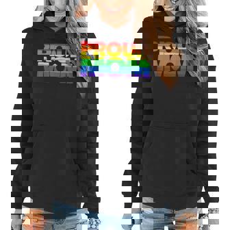 Gay Pride Proud Mom Lgbt Parent Mothers Day Women Hoodie Graphic Print Hooded Sweatshirt - Thegiftio