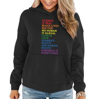 Gay Pride Science Is Real Black Lives Matter Love Is Love Gift Graphic Design Printed Casual Daily Basic Women Hoodie - Thegiftio UK