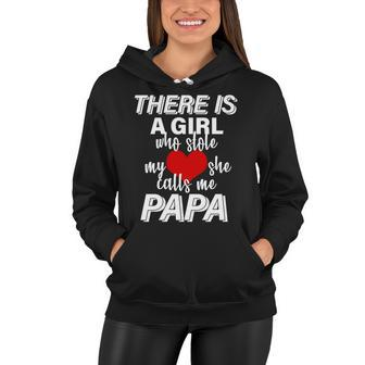 Girl Who Stole My Heat Calls Me Papa Fathers Day Tshirt Women Hoodie - Monsterry CA