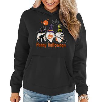 Gnome Autumn Pumpkin Fall Witch Happy Halloween Women Hoodie - Thegiftio UK