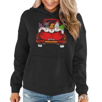 Gnome Riding Car Lazy Halloween Costume Ghost Witch Mummy  V2 Women Hoodie