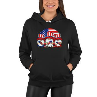 Gnomies 4Th Of July American Flag Fireworks Funny Women Hoodie - Monsterry