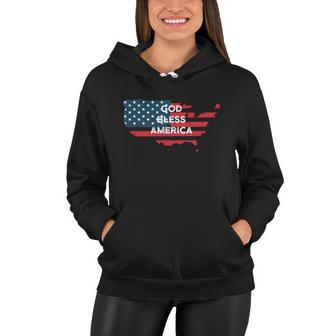 God Bless America Usa American Flag United States Country Cool Gift Women Hoodie - Thegiftio UK