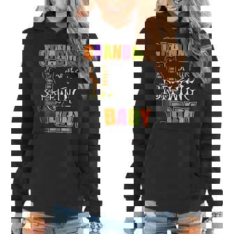 Grandma Of Brewing Baby Halloween Theme Baby Shower Spooky Women Hoodie Graphic Print Hooded Sweatshirt - Thegiftio