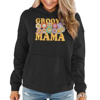 Groovy Mama Retro Matching Family 1St Birthday Party Women Hoodie - Thegiftio UK