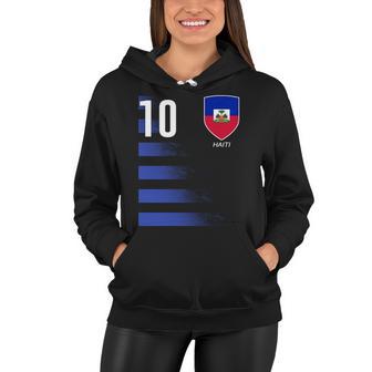 Haiti Football Soccer Futbol Jersey Women Hoodie - Monsterry CA