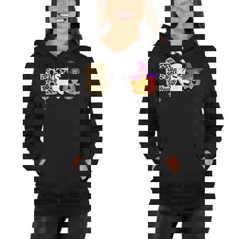 Halloween Boo Ghost Leopard Pumpkin Witch Hat Boys Girls Kid Women Hoodie - Seseable