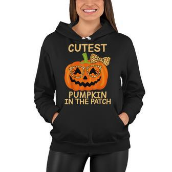 Halloween Cutest Pumpkin In The Patch Girl Halloween Pumpkin V2 Women Hoodie - Seseable