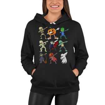 Halloween Dabbing Skeleton Witch Pumpkin Ghost For Kids Boys Women Hoodie - Seseable