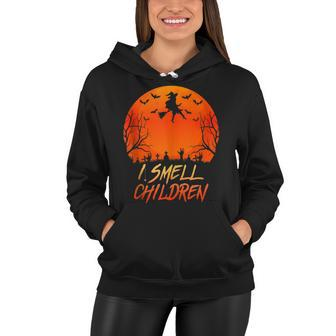 Halloween Pregnancy Announcement Witch I Smell Children Women Hoodie - Seseable