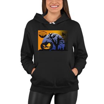 Halloween Pumpkin Bat Halloween Quote Women Hoodie - Monsterry DE