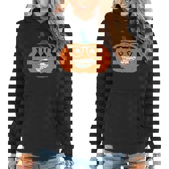 Halloween Pumpkin Braces Orthodontics Dental Surgeon Sweatshirt Women Hoodie Graphic Print Hooded Sweatshirt - Thegiftio