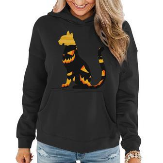 Halloween Pumpkin Cat T-Shirt Graphic Design Printed Casual Daily Basic Women Hoodie