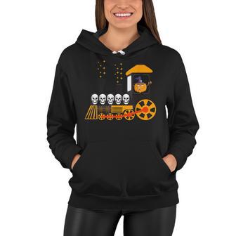 Halloween Pumpkin Witch On Train Toddler Boys Girls Kids Women Hoodie - Seseable