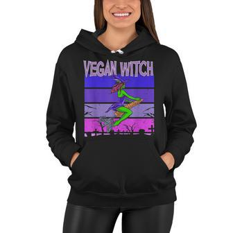 Halloween Vegan Witch Women Veganism Women Hoodie - Seseable