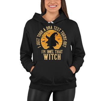 Halloween Witch Motif I Am 100% That Witch Women Hoodie - Seseable