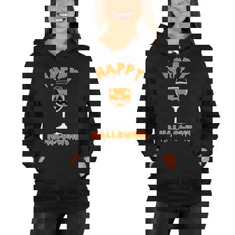 Happy Hallowine Funny Halloween Wine Tshirt Women Hoodie - Monsterry