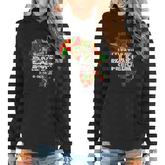 Happy Juneteenth 1865 Black Freedom Melanin Black Pride Women Hoodie - Thegiftio