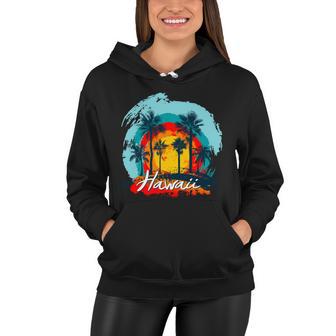 Hawaii Tropical Sunset Women Hoodie - Monsterry