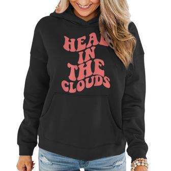 Head In The Clouds With Words On Back Women Hoodie Graphic Print Hooded Sweatshirt - Thegiftio UK