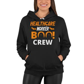 Heathcare Worker Boo Crew Nurse Ghost Funny Halloween Women Hoodie - Seseable